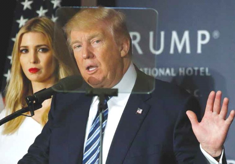 President-elect Donald Trump and his daughter Ivanka attend a campaign event in Washington, DC, in October