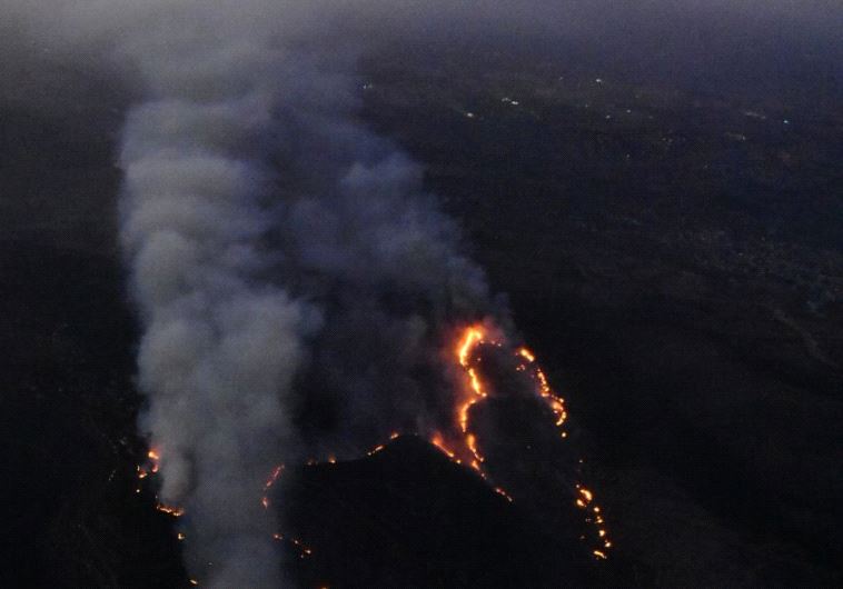Fire near Jerusalem. 