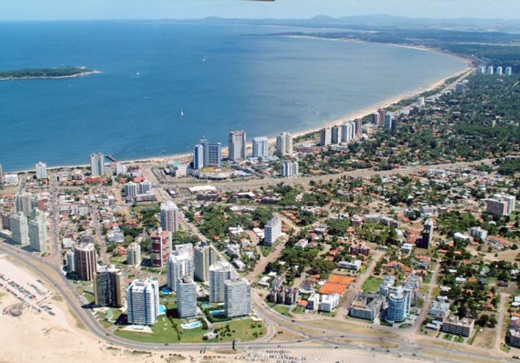 The resort town of Punta del Este in Uruguay
