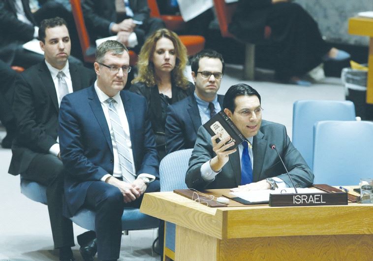 UN AMBASSADOR Danny Danon speaks at the Security Council.