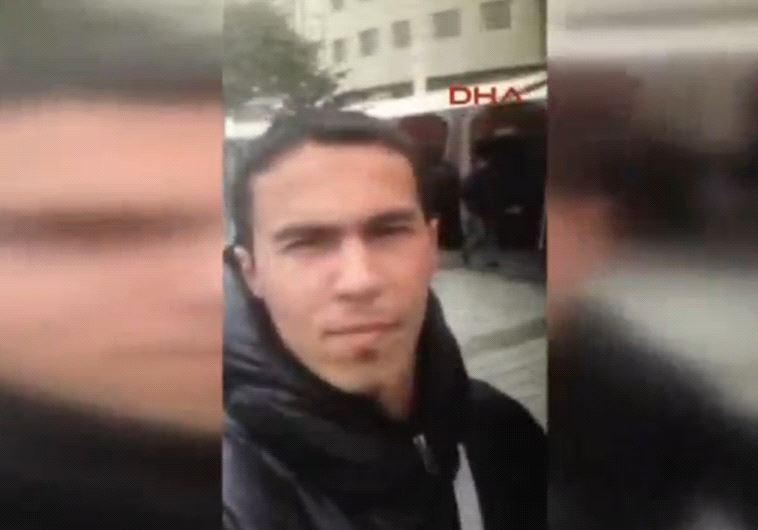 Screenshot from a "Selfie" video shows Istanbul's attack alleged gunman