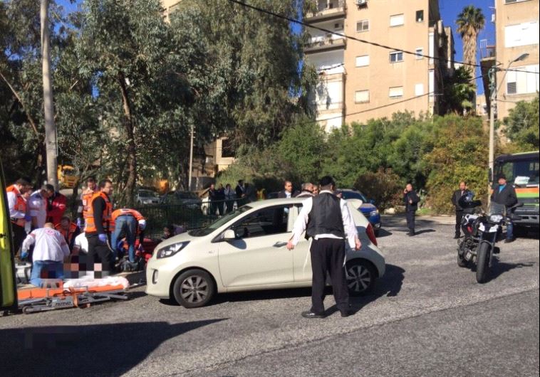 Shooting on Hagiborim street in Haifa, Jan. 3, 2017