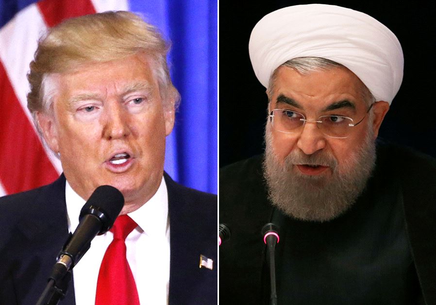 U.S. President Donald Trump (L) and Iranian President Hassan Rouhani (R)