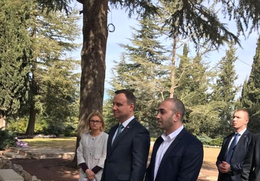 Polish President Andrzej Duda and Nadav Peres, grandson of Shimon Peres