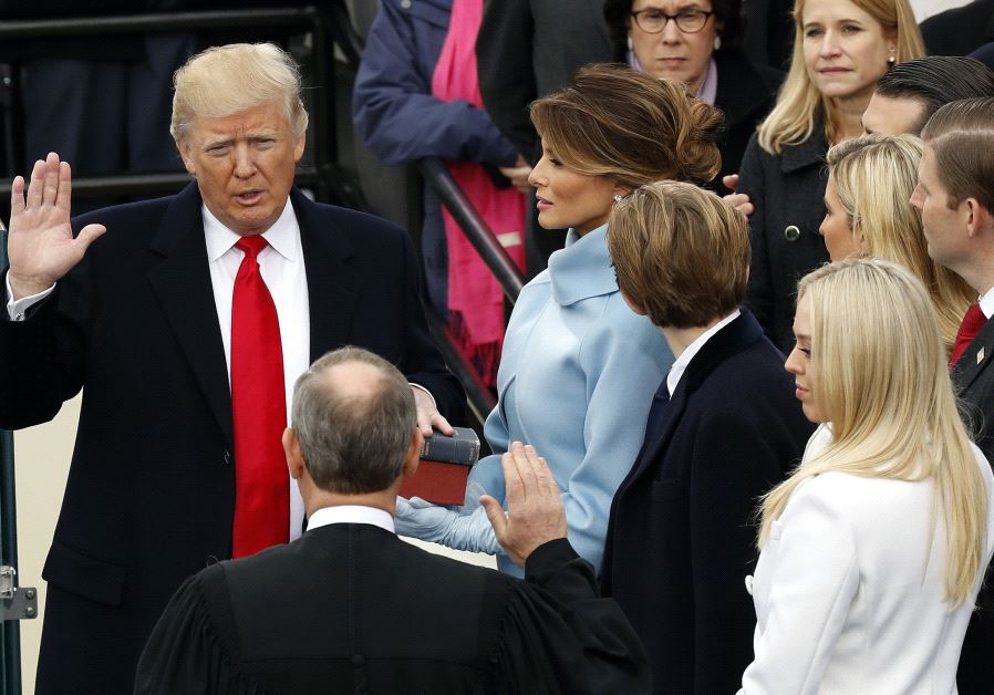 Donald Trump is sworn in as the 45th president of the United States of America.