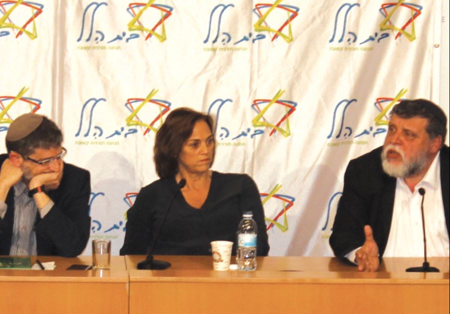 (Left to right) Rachelle Sprecher Fraenkel, Rabbi Yehuda Gilad, Dr. Ruth Calderon and Rabbi Rafi Feuerstein