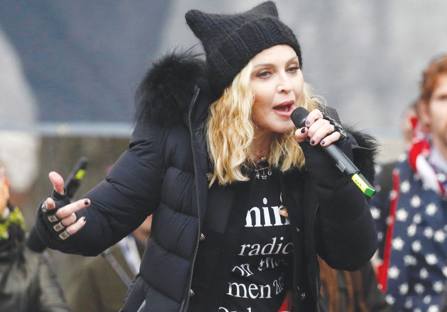 MADONNA PERFORMS at the Women’s March in Washington.