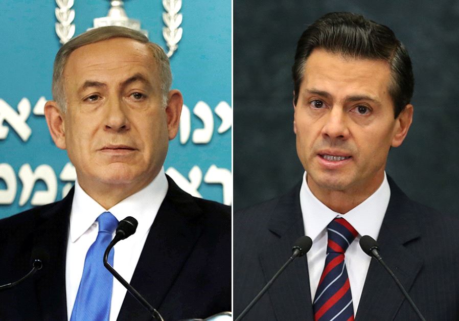 Netanyahu and Mexican President Enrique Pena Nieto‏