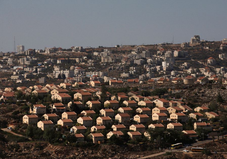 The West Bank Jewish settlement of Ofra is photographed as seen from the former Jewish settler outpost of Amona.