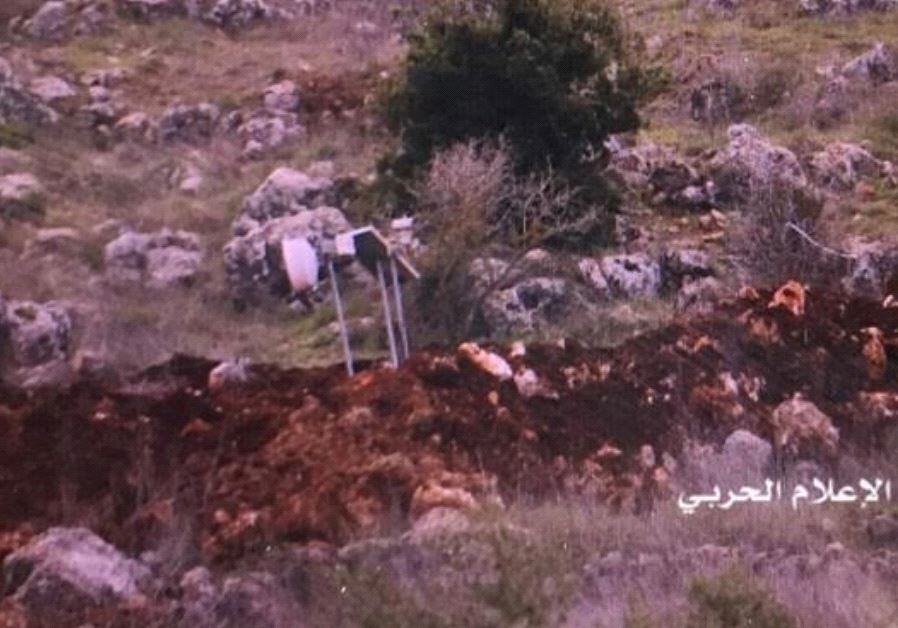 Hezbollah propoganda unit photo of alleged IDF spy gear planted in Lebanon
