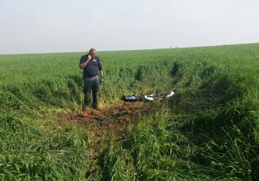 Rocket fired on the Sha'ar Hanegev Regional Council in southern Israel, February 27, 2017