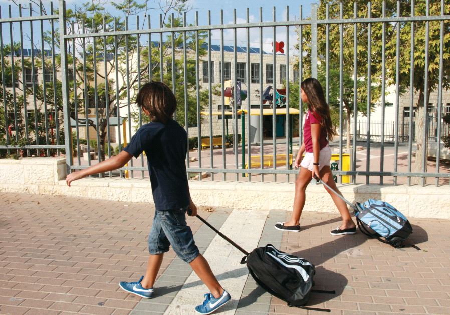 Children on their way to school