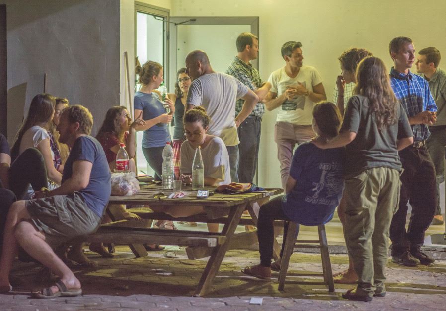 Volunteers take a moment to relax