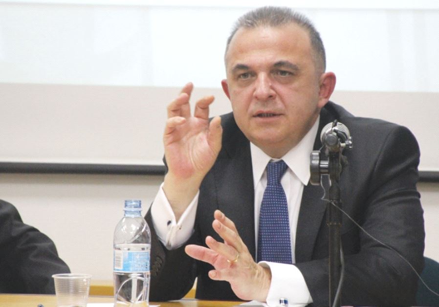 Turkish ambassador to Israel Kemal Okem speaks at Tel Aviv University