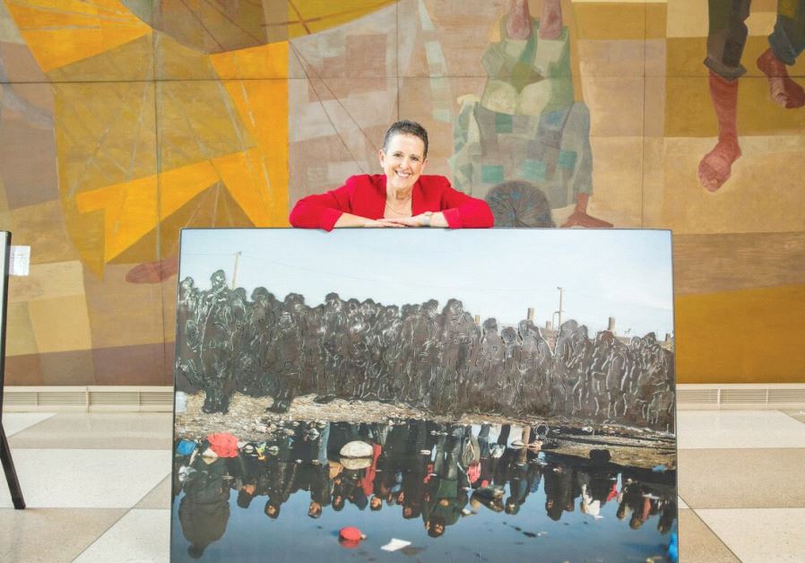 ISRAELI SCULPTOR Orna Ben-Ami presents her latest exhibit at the UN headquarters in New York.