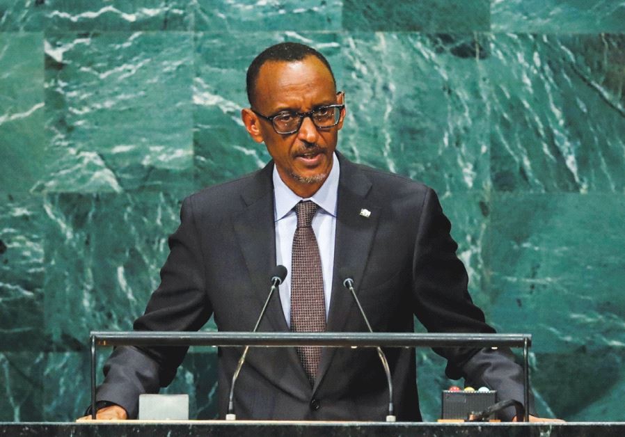 RWANDAN PRESIDENT Kagame addresses the United Nations General Assembly in New York last year.