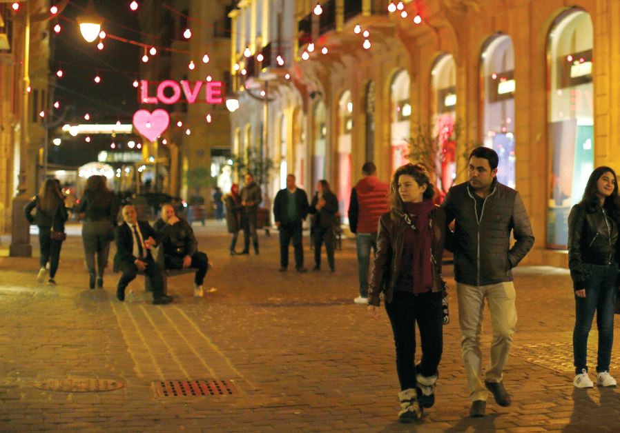 Valentine’s Day in downtown Beirut last month
