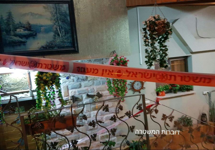 Picture of the crime scene in Nazareth, Saturday night.