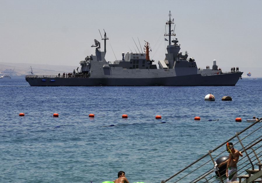 An Israeli warship arrives at an Israeli navy base in the Red Sea resort city of Eilat July 15, 2009