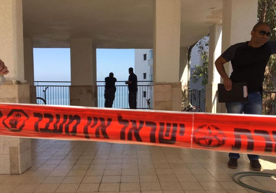 The entrance to the murder suspect's apartment in Tiberia 