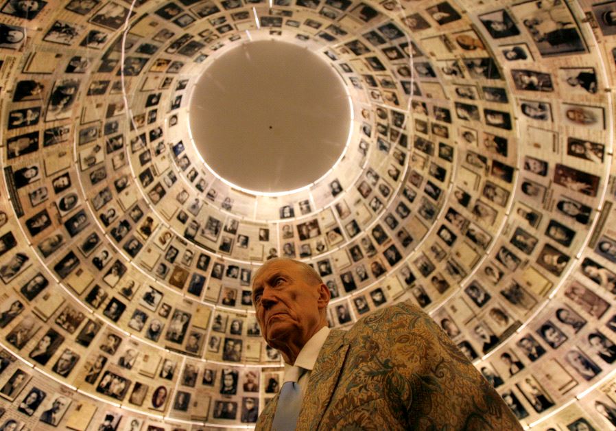 Russian poet Yevgeny Yevtushenko visits the Hall of Names at the Yad Vashem Holocaust Memorial in Jerusalem November 15, 2007