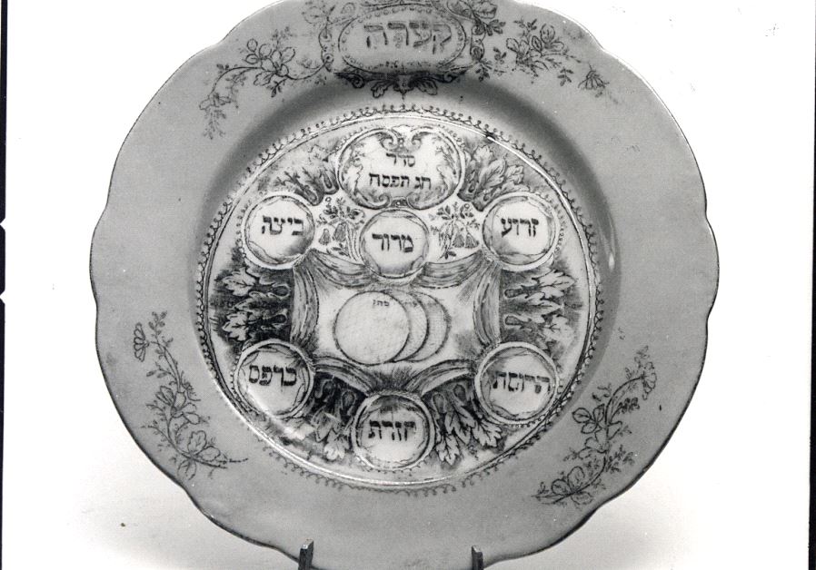 Porcelain 20th-century European Seder plate