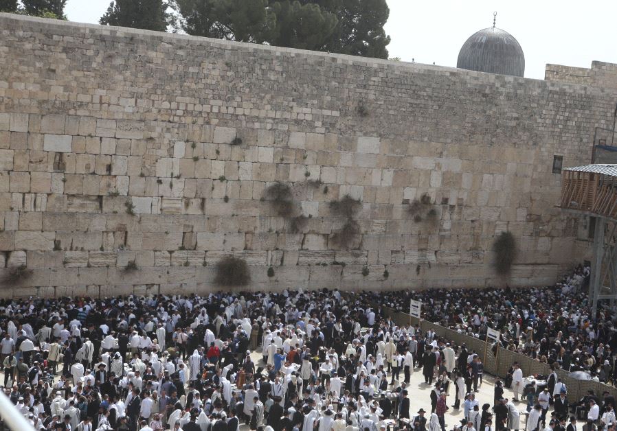 Priestly blessing at the Western Wall