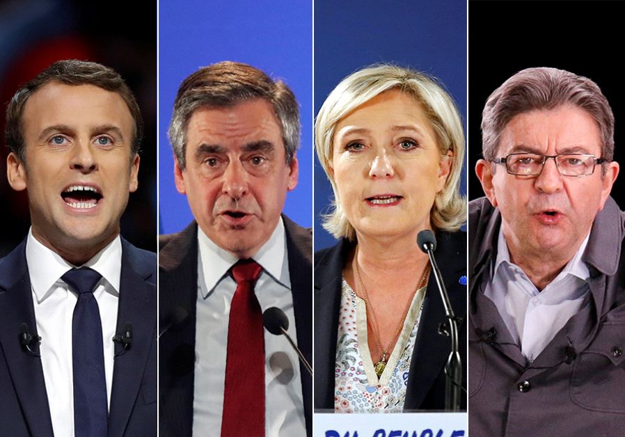 Macron, Fillon, Le Pen and Mélenchon
