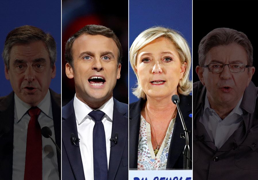 Macron, Fillon, Le Pen and Mélenchon
