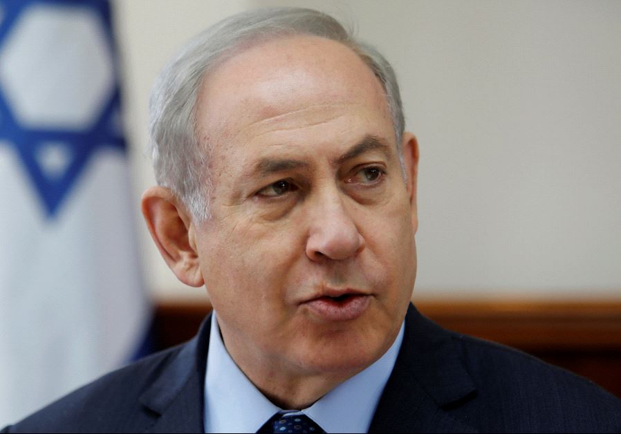 Israeli Prime Minister Benjamin Netanyahu chairs the weekly cabinet meeting in Jerusalem May 3, 2017. 