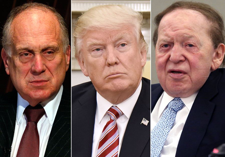 Lauder Trump and Adelson