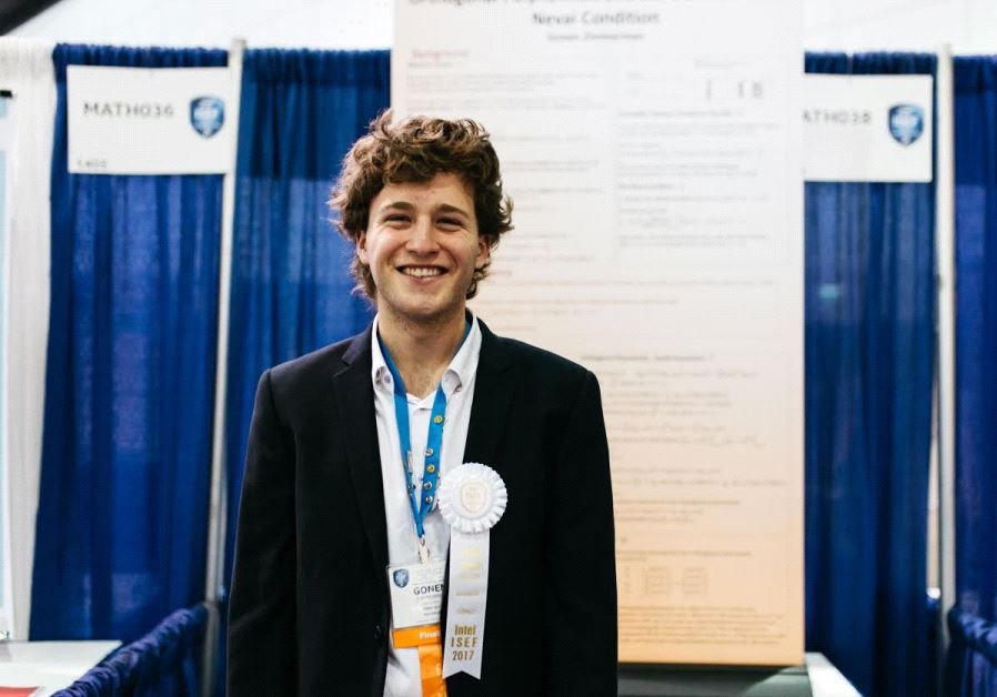 Gonen Zimmerman wins third place prize at the Intel ISEF Young Scientists Competition in Los Angeles 