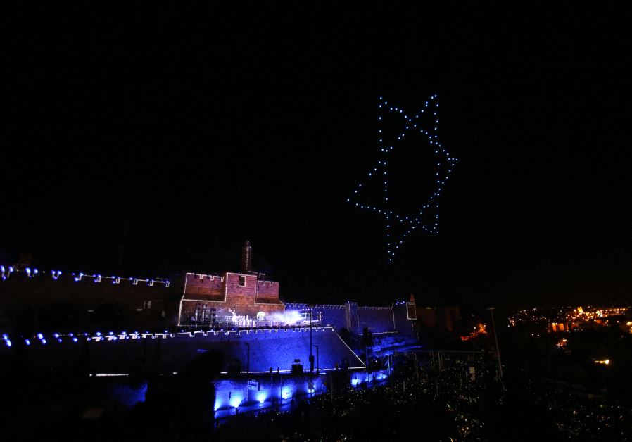 Fireworks over Jerusalem's Old City May 21, 2017