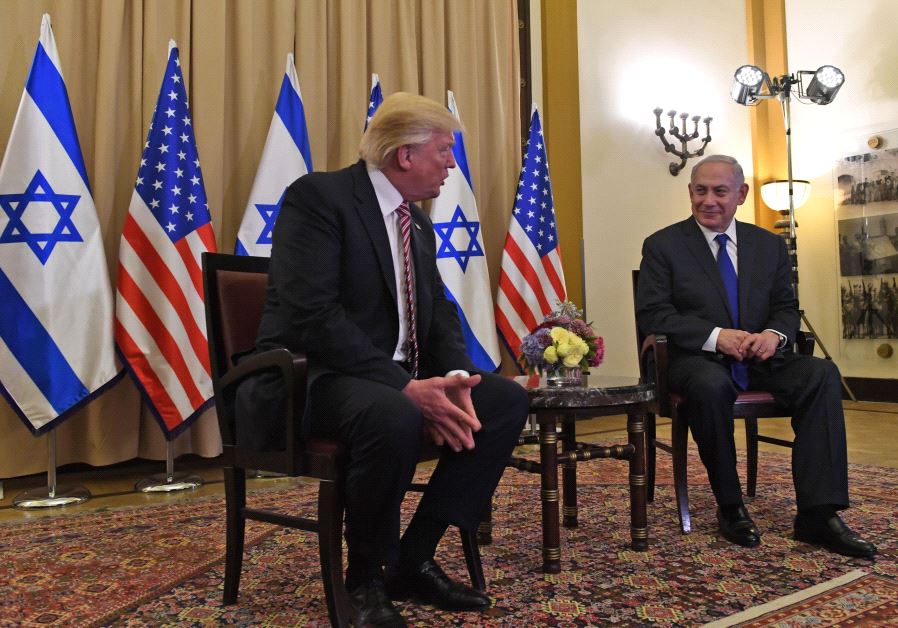 Donald Trump and Benjamin Netanyahu at the King David Hotel, May 22 2017..