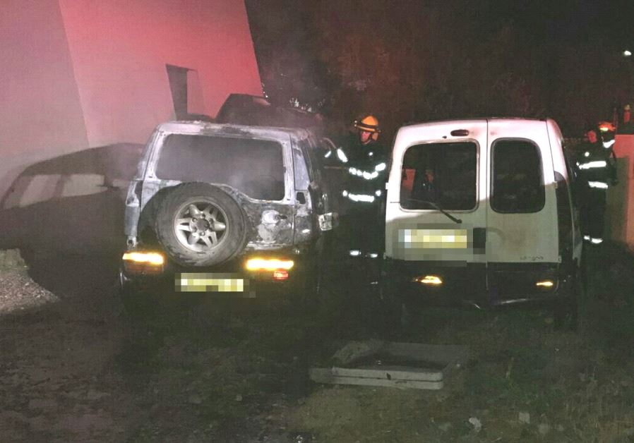 Vandalists burned vehicles in a Price Tag hate crime in northern Israel. 
