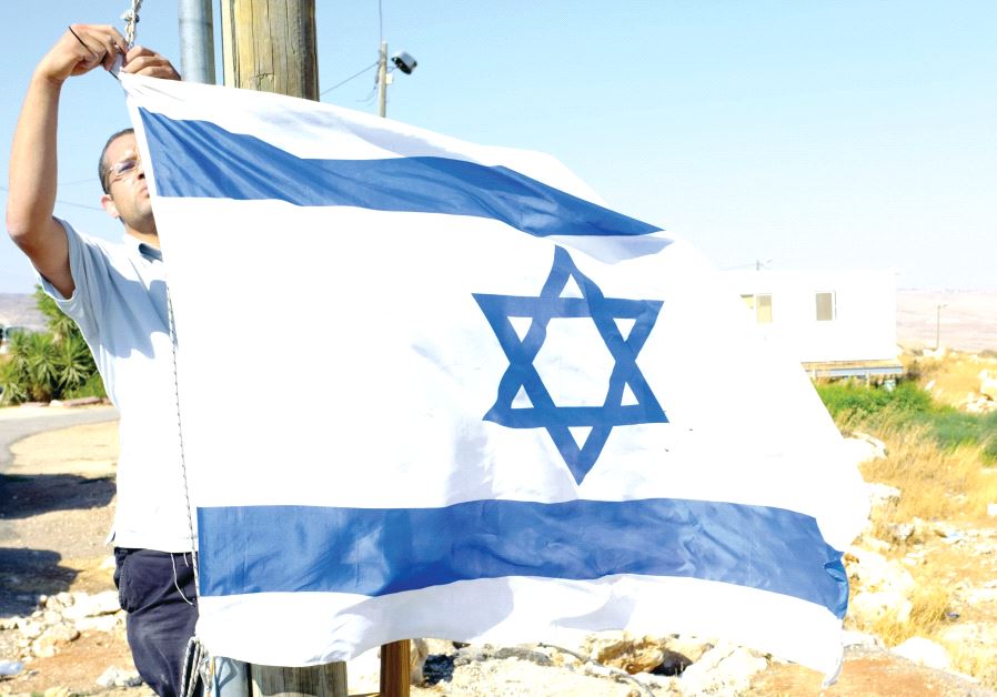 The Migron outpost near Ramallah in August 2012, just before its evacuation due to claims it was built on private Palestinian land