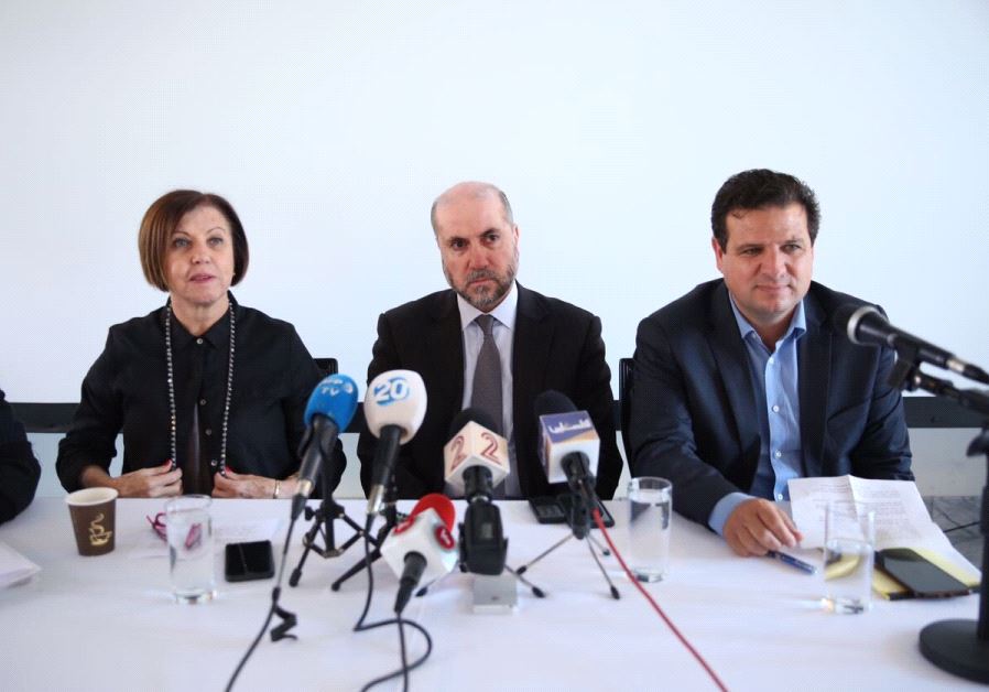 Zehava Gal-On, Ayman Odeh and Mahmud Habash
