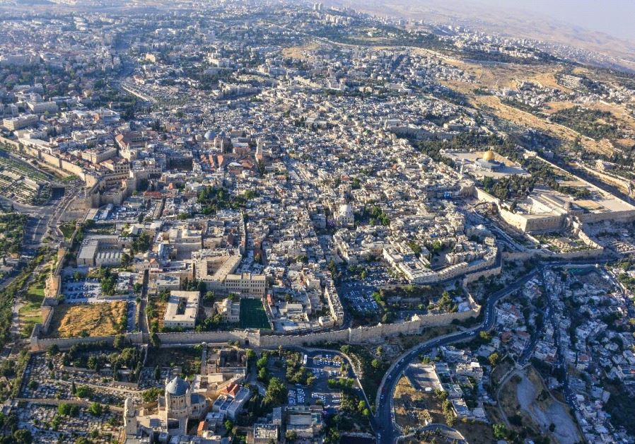 Aerial view of Jerusalem's Old City