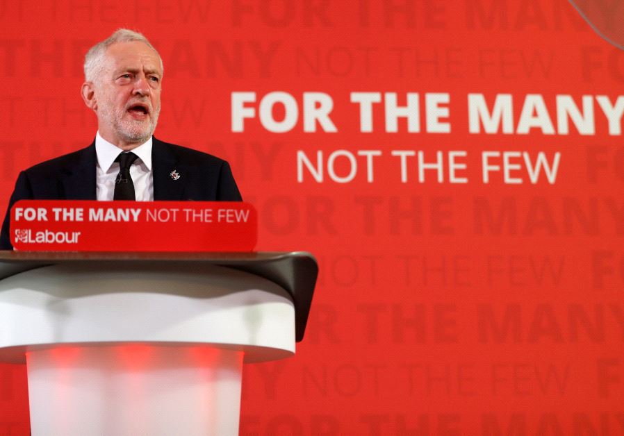 Jeremy Corbyn, the leader of Britain's opposition Labour party, makes a speech as his party restarts its election campaign after the cross party suspension that followed the Manchester Arena attack, in London, May 26, 2017.