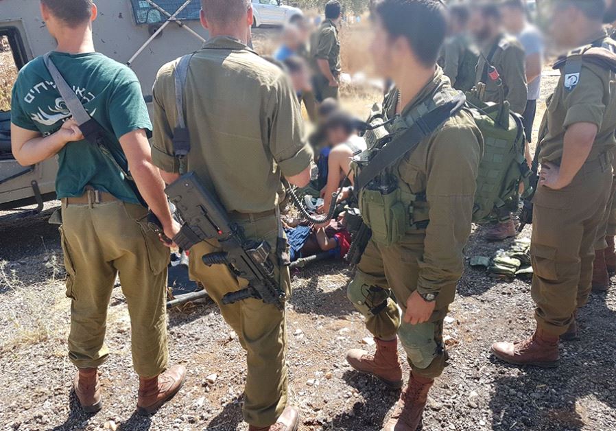 Scene of Mevo Dotan stabbing attack