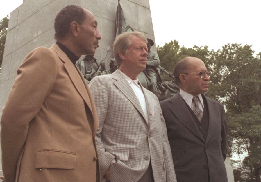 Sadate, Carter et Begin en 1978
