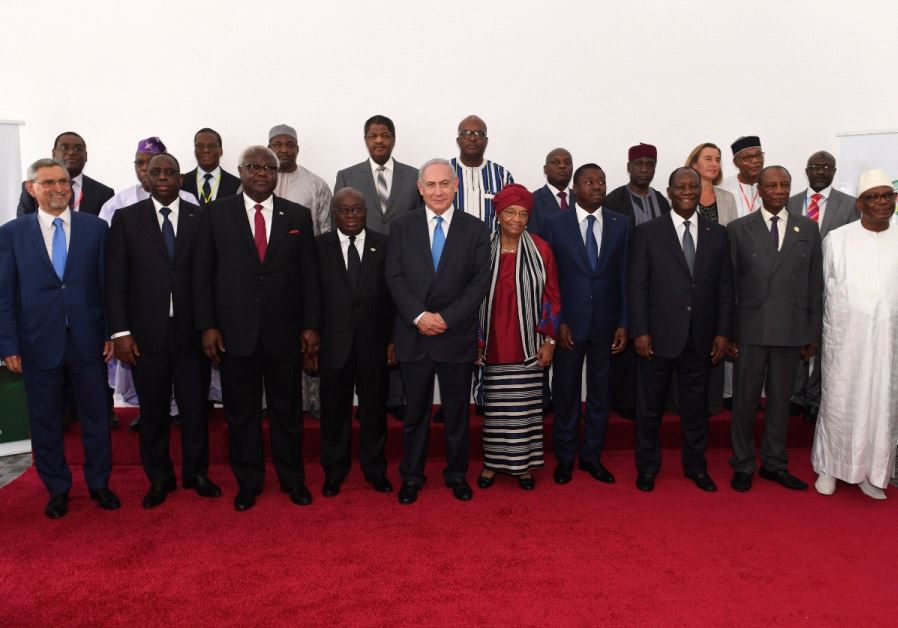 Prime Minister Benjamin Netanyahu with African leaders in Liberia pm June 4, 2017