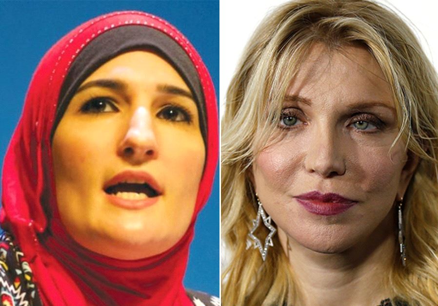 Linda Sarsour and Courtney Love