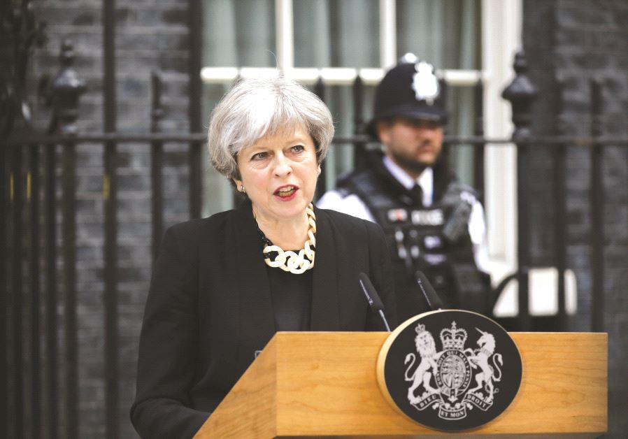 Teresa May, lors d'une allocution