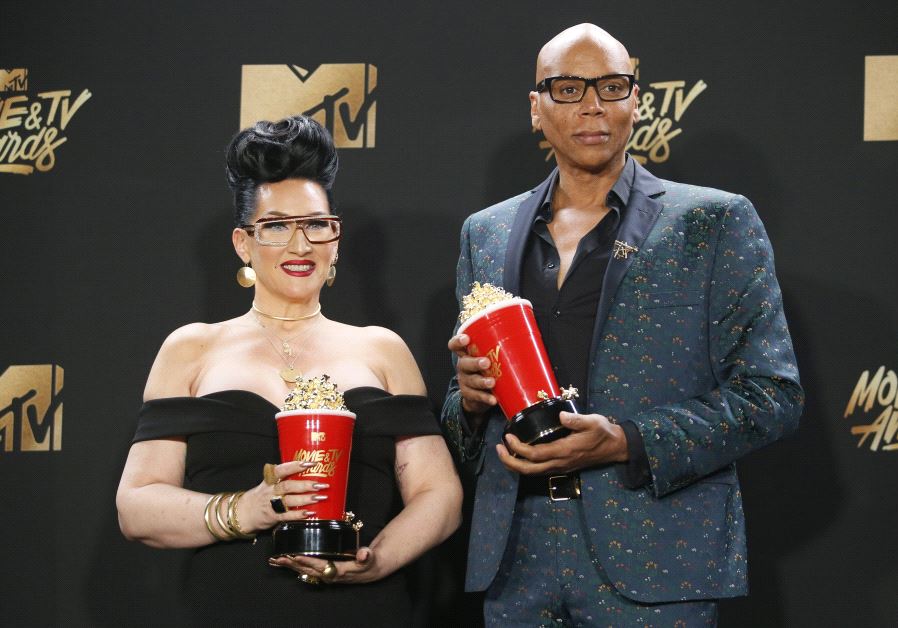 Michelle Visage and RuPaul at the MTV Movie and Television Awards - Best Reality Competition for RuPaul's Drag Race'