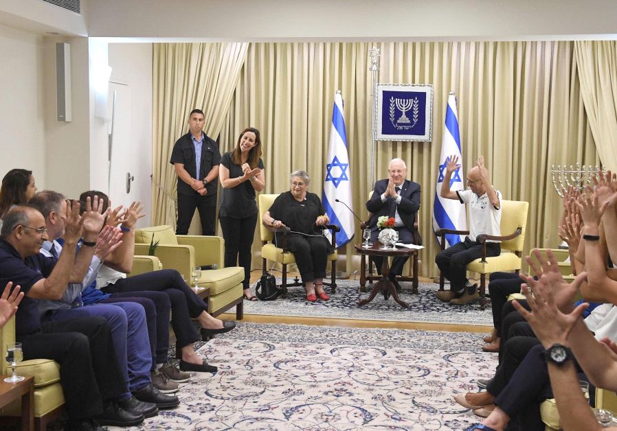 President Reuven Rivlin with the Israeli Deaflympic team before the competition in Turkey in July 2017.