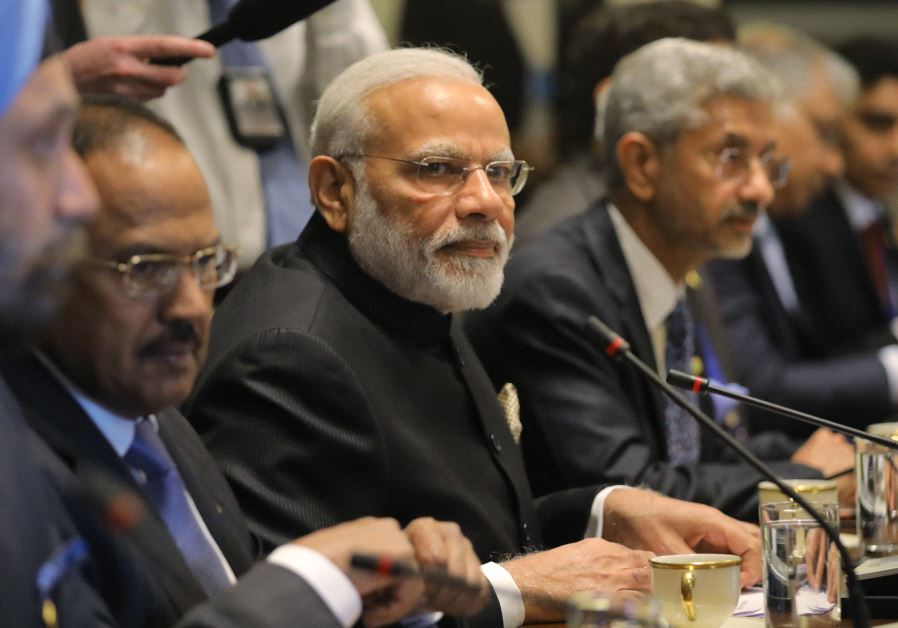 Indian Prime Minister Modi and delegation participates in meeting at the White House in Washington