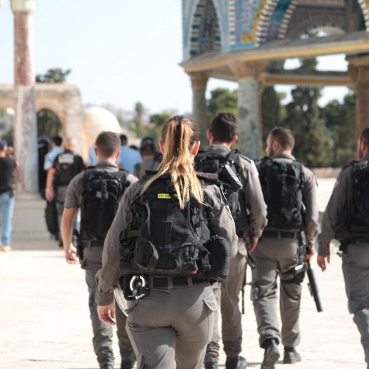 Border Police at sight of terror attack on Temple Mount July 14