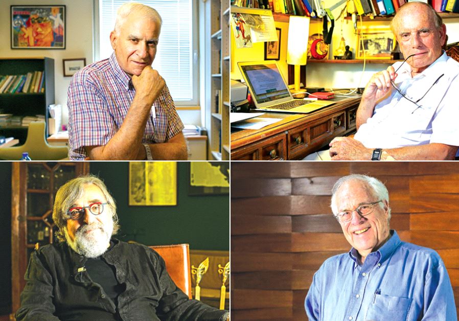 From left: Assaf Razin, Alexander Levitzki, Yevgeny Aryeh and Zelig Eshhar