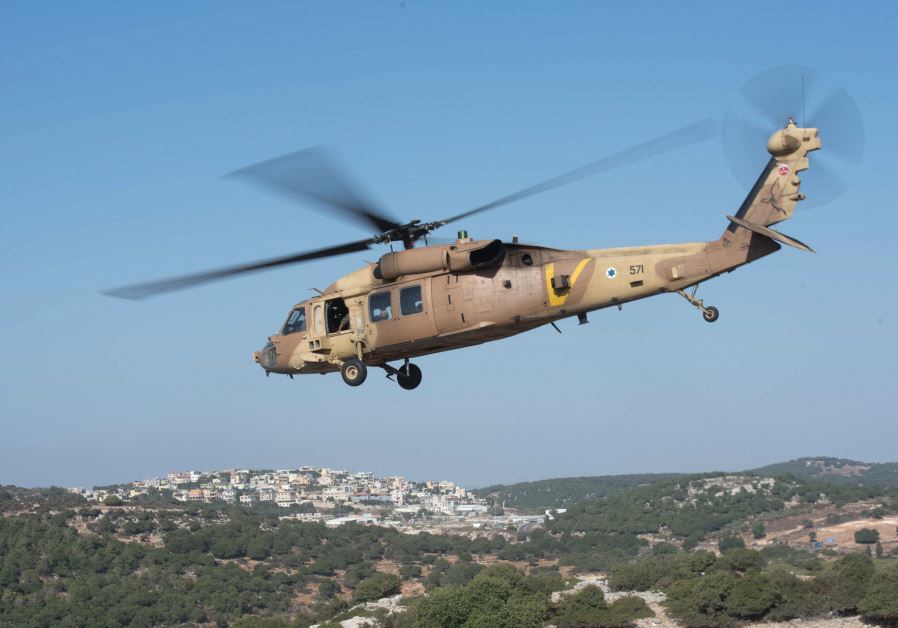 Blackhawk helicopters take part in IDF Air Force drill, July 2017